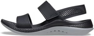 Crocs Mujer LiteRide 360 Sandal W Sandalia, Black/Light Grey, 38/39 EU