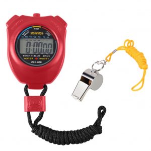Vicloon Digital Cronómetro con Silbato de Acero Inoxidable - LCD Deporte Cronómetro para Fútbol,Baloncesto,Correr,Natación,Fitness y Más
