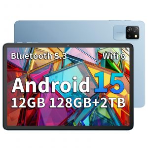Blackview Tablet Android 15 Tab 60 WiFi 10 Pulgadas, PC Tableta, 12GB RAM + 128GB ROM/2TB TF, WiFi 6 Widevine L1, PC Mode 5100 mAh Batería Tablets Gaming Dual Cámara 8MP+5MP/WPS Suite/HD IPS